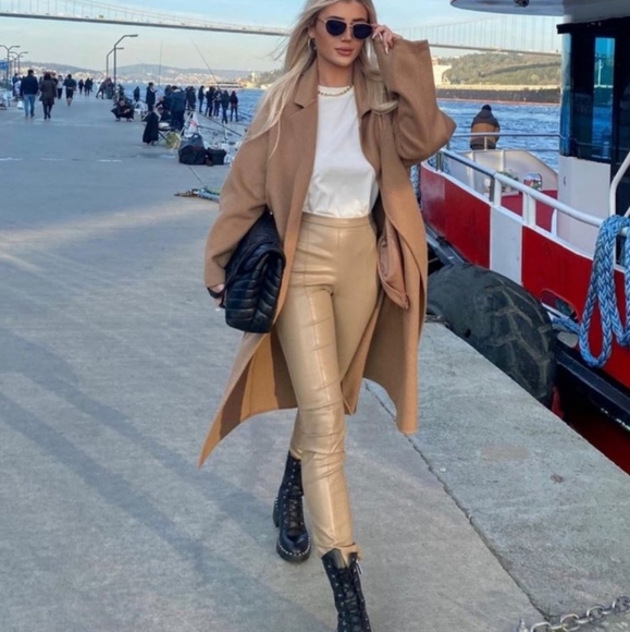 Zara Pants - Zara Faux Leather Leggings Skinny Bloggers Favorite